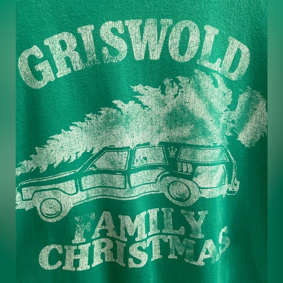 National Lampoon green Christmas Tshirt, size large - Picture 2 of 5